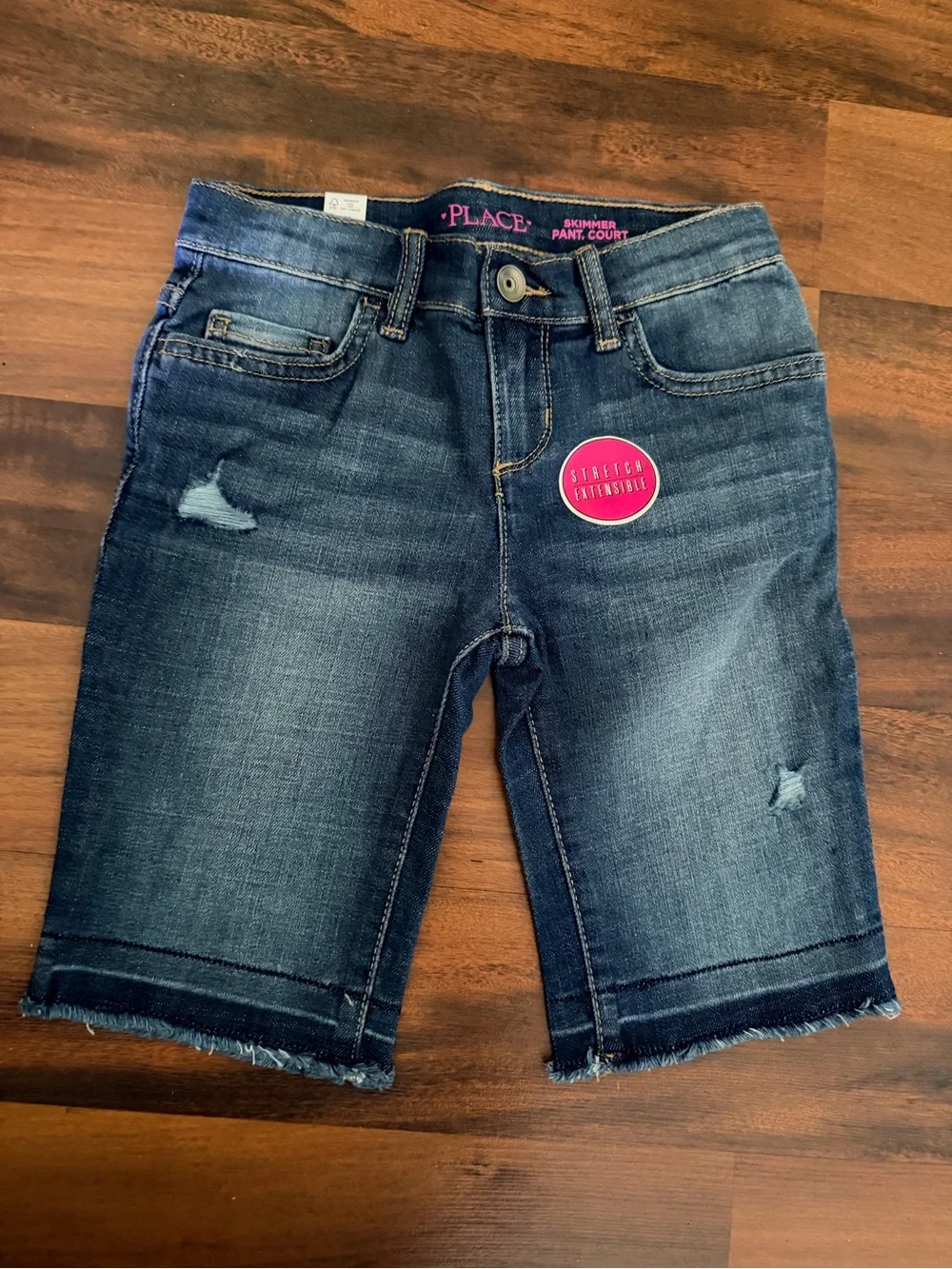 NWT The Children’s Place Girls Denim Skimmer Bermuda Shorts 6X/7 Zoe Wash